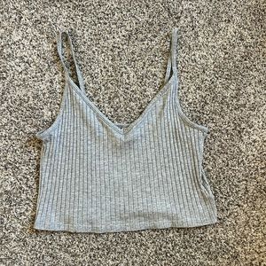 H&M Grey Cropped Tank Top